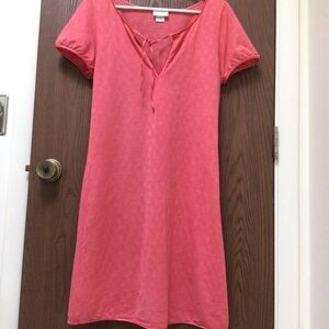 NEW Hanro Switzerland pink nightgown satin trim, bow, cotton blend, sz XS